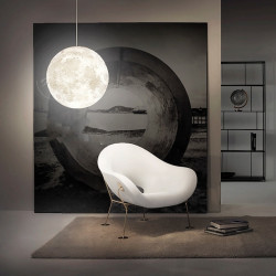 3d print måne lysekrone moderne enkel nordisk kreativ månelampe restaurant stue soveværelse månekrone