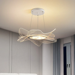 led pendler 42/52cm 3000-6000k 1-lys lotusblad akryl lysekrone lampe moderne moderne stil køkken spisestue hjemme bar lys