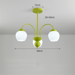 led pendel 60cm 3-lys glas blomster design moderne akryl lysekrone pendel udsøgt loftbelysning dekorativ loftlampe til stue entre soveværelse