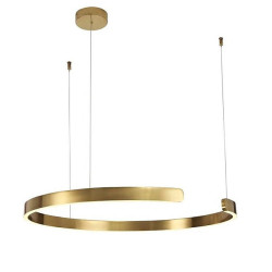 60cm cirkeldesign pendel led guld metal galvaniseret moderne