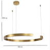 60cm cirkeldesign pendel led guld metal galvaniseret moderne