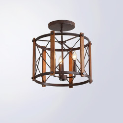 43cm led vedhæng lamper lantern design indbygning lys metal malet finish land