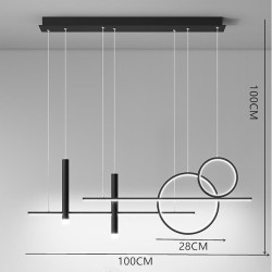 1-lys 100cm led pendel klynger design lysekrone metal kunstnerisk moderne stil stilfuld malet finish spisestue kontor butikker / cafeer lys