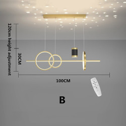 led pendel enkel moderne lysekrone designer projektion stjerne måne lys restaurant bord bar