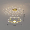 40cm pendel led projektor lys romantisk blomst design lampe moderne børneværelse lampe