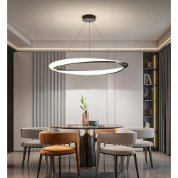 nyt net rød restaurant lysekrone enkel moderne ring spisestue lampe kreativ personlig husstand bordlampe