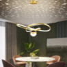 moderne led pendel kreativ projektion stjerne himmel lys nordisk luksus designer bar bord spisestue lampe