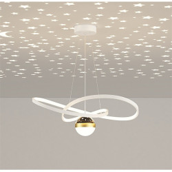 moderne led pendel kreativ projektion stjerne himmel lys nordisk luksus designer bar bord spisestue lampe