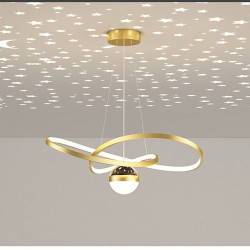 moderne led pendel kreativ projektion stjerne himmel lys nordisk luksus designer bar bord spisestue lampe