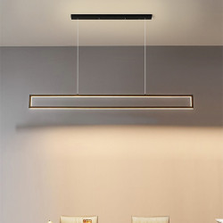 100cm led pendel ø lys geometriske former enkelt design pendel metal kunstnerisk stil moderne stil sort kunstnerisk led