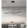 86cm led moderne pendellampe ø loftsbelysning indendørs design lampe spisebord lysekrone metal og akryl hvid hængende lysarmatur til stuen, musikalske symboler