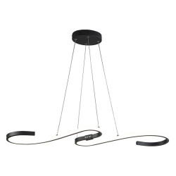 86cm led moderne pendellampe ø loftsbelysning indendørs design lampe spisebord lysekrone metal og akryl hvid hængende lysarmatur til stuen, musikalske symboler