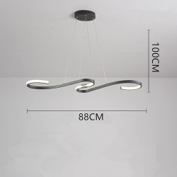 86cm led moderne pendellampe ø loftsbelysning indendørs design lampe spisebord lysekrone metal og akryl hvid hængende lysarmatur til stuen, musikalske symboler