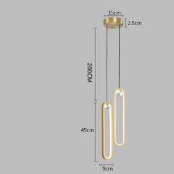 40cm led pendel enkelt design aluminiumslegering formel moderne stil stilfuld malet finish spisestue soveværelse lys