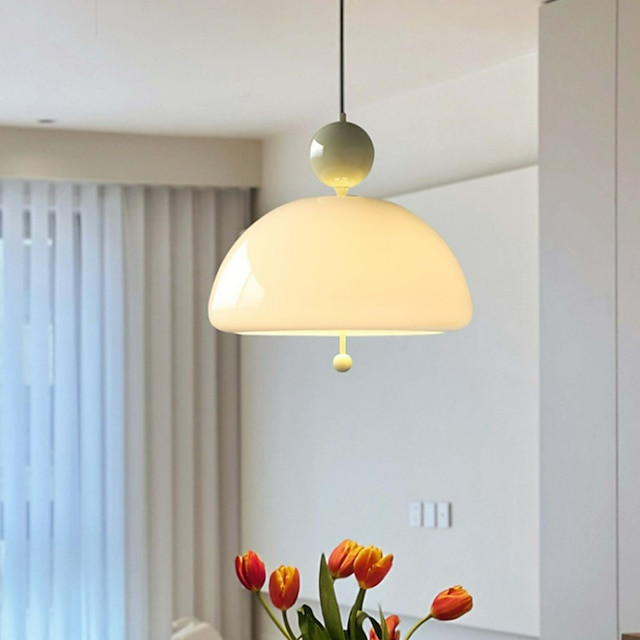 led pendler køkken glas belysning 40cm 3-lys moderne bondehus foyer entré lysarmaturer loft hængende globus over bord varm hvid