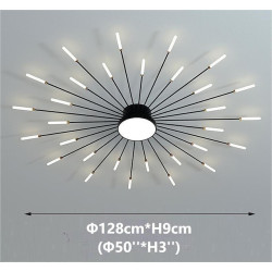 128cm enkelt design loftslamper metal led nordisk stil