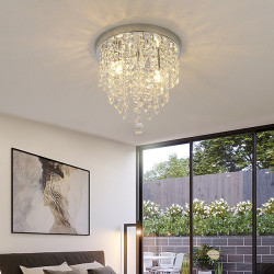 30cm loftslampe led krystal lysekrone entre lys entre entre lys galvaniseret moderne