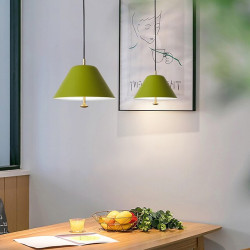 led pendel ø lys macaron loft hængelamper moderne simpelt hænge lys unikt design lampe armatur til restaurant bar kaffe spisestue ledning justerbar