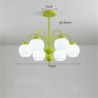 led pendel 70cm 6-lys glas blomster design moderne akryl lysekrone pendel udsøgt loftbelysning dekorativ loftlampe til stue entre soveværelse