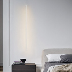 led pendel 1-lys 60cm 12w line design pendel lys aluminium moderne stil til kontor, soveværelse, stue