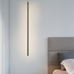 led pendel 1-lys 60cm 12w line design pendel lys aluminium moderne stil til kontor, soveværelse, stue