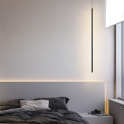 led pendel 1-lys 60cm 12w line design pendel lys aluminium moderne stil til kontor, soveværelse, stue