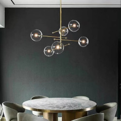 led pendler moderne led lysekrone, lysekrone kugle boble led lysekrone hall stue hanglamp restaurant køkken bar belysningsarmaturer loft deco