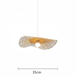 led Pendel lys bambus lanterne design lysekrone retro 1 hoved 35/45/55cm lysekrone loftbelysning er anvendelig til stue soveværelse restaurant cafe bar restaurant klub