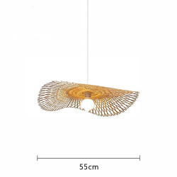 led Pendel lys bambus lanterne design lysekrone retro 1 hoved 35/45/55cm lysekrone loftbelysning er anvendelig til stue soveværelse restaurant cafe bar restaurant klub