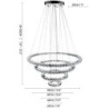 moderne førte ring krystal lysekroner diy form indendørs vedhæng lys lampe hængende lysekrone lys belysning cristal suspensions lamper