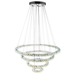 moderne førte ring krystal lysekroner diy form indendørs vedhæng lys lampe hængende lysekrone lys belysning cristal suspensions lamper