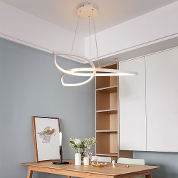 led loftslys klynge design 58cm loftslampe nordisk moderne enkel stil stue hjem luksus soveværelse kontor restaurant lys kun dæmpbar med fjernbetjening