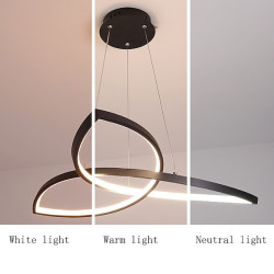 led loftslys klynge design 58cm loftslampe nordisk moderne enkel stil stue hjem luksus soveværelse kontor restaurant lys kun dæmpbar med fjernbetjening