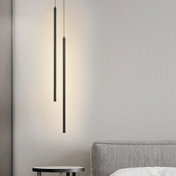 led pendel 2-lys 60cm 24w line design pendel lys aluminium moderne stil til kontor, soveværelse, stue