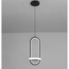 15cm led pendel linje design geometriske former metal kunstnerisk stil moderne stil nyhed malet finish sort moderne kunstnerisk