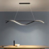 pendellampe 100/120cm led pendel 3 farve spisebord hængelampe højdejusterbar pendel med fjernbetjening metal lysekrone køkken ø bar spisestue stue kontor