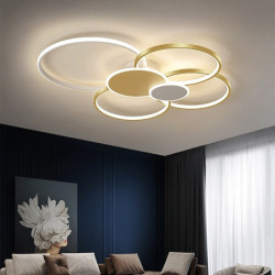 2/4 hoveder led loftslys cirkel form klynge design loftslampe nordisk moderne enkel stil stue hjem luksus soveværelse kontor...