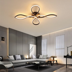 led loftslampe sort guld 68 cm flush mount lys aluminium kunstnerisk stil moderne stil stilfuld