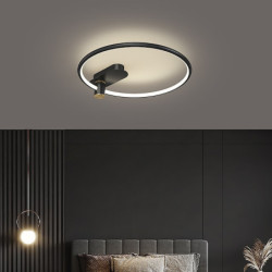 led loftslampe dæmpbar 55cm geometriske former flush mount lys metal stilfuld malet finish moderne moderne