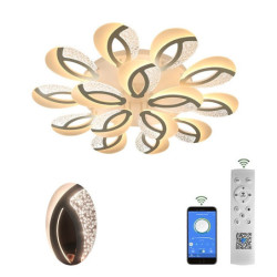 boble akryl moderne dæmpbar loftslampe led flush mount peacock tail led loftslampe med fjernbetjening til stue soveværelse spisestue ac 110v 220v blomsterdesign