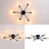 semi flush mount loftslampe, 6 lys moderne sputnik lysekrone pendel belysning til stue køkken spisestue soveværelse stuehus flush mount loftslamper