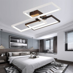 60cm led loftslampe flush mount lys aluminium malet finish moderne / ce certificeret kun dæmpbar med fjernbetjening