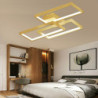 60cm led loftslampe flush mount lys aluminium malet finish moderne / ce certificeret kun dæmpbar med fjernbetjening