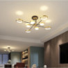 led loftslampe dæmpbart lys moderne sort guld cirkel design 75cm flush mount lys aluminium led nordisk stil