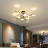 led loftslampe dæmpbart lys moderne sort guld cirkel design 75cm flush mount lys aluminium led nordisk stil