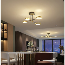 led loftslampe dæmpbart lys moderne sort guld cirkel design 75cm flush mount lys aluminium led nordisk stil