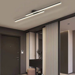 minimalistisk loftslampe lang stribe semi flush monteret loftslampe, moderne lysekroner lineære tæt-til-loft lys til stue...