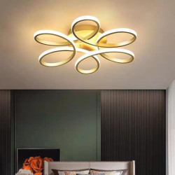 led loftslampe lotus design loftslampe moderne kunstnerisk metal akryl stil trinløs dæmpning soveværelse malet finish lys kun...