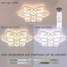 6/8/12/15 hoveder led loftslampe lotus design loftslampe moderne kunstnerisk metal akryl stil trinløs dæmpning soveværelse malet finish lys kun dæmpbar med fjernbetjening blomster design