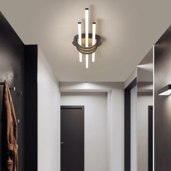 80cm LED loftslampe moderne geometrisk design sort hvid minimalistisk indbygningslys aluminiummalet finish